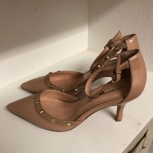 Sole Society Anneke Studded Kitten Heels in Adobe